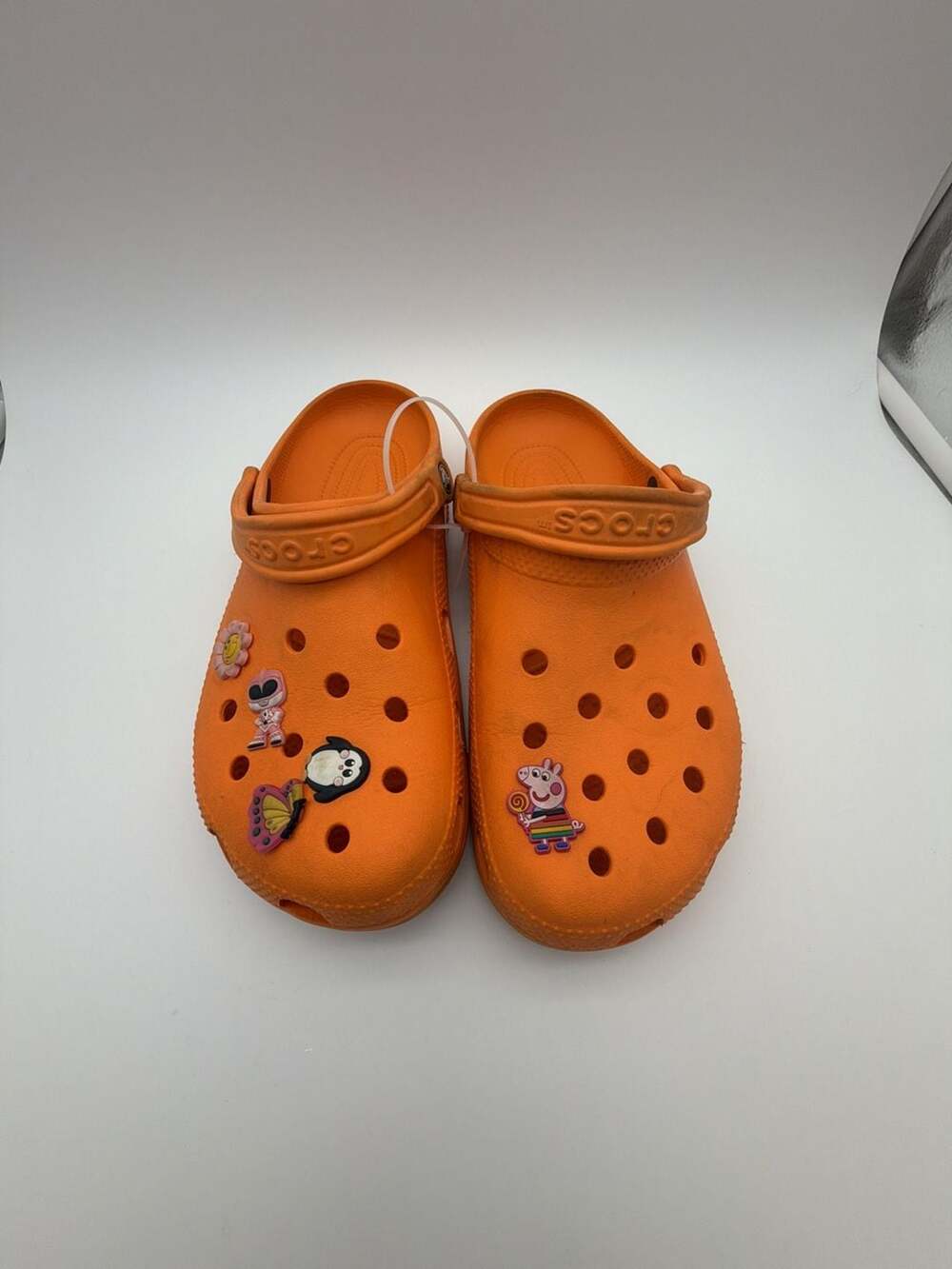 Crocs Classic Clog Orange with Assorted Jibbitz Charms